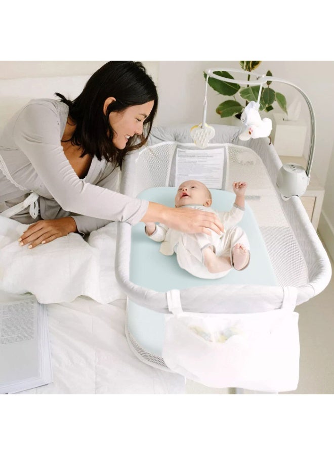 Bukela 2 Pcs Super Soft Elastic Baby Bassinet Sheets, Cute Whale Pattern Universal Mattress Cover For Moses Basket, Oval & Rectangle Crib Mattress - Image 3